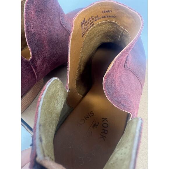 Kork-Ease Women's Skye Red Leather Ankle Boots Size 8M - Picture 9 of 12